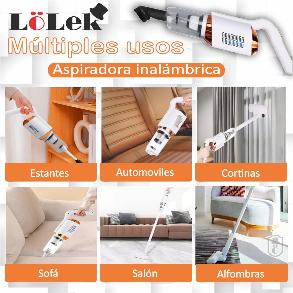 🌪️ Aspiradora Inalámbrica Potente 120AW - Lolek Original