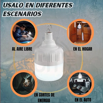 💡 Paga 2 Lleva X4 Bombillos LED Recargable 120W USB Portátil Emergencia (Ultimas 24 horas)