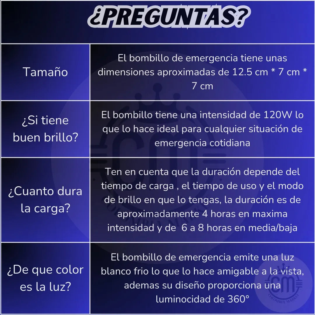 💡 Paga 2 Lleva X4 Bombillos LED Recargable 120W USB Portátil Emergencia (Ultimas 24 horas)