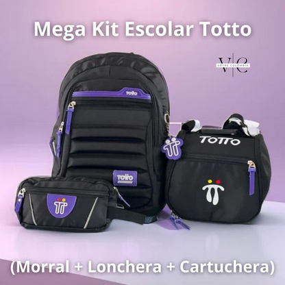 Mega Kit Escolar Totto - Compra 1 Morral Lleva Cartuchera y Lonchera Gratis OFERTA! Kit Completo para Estudiantes