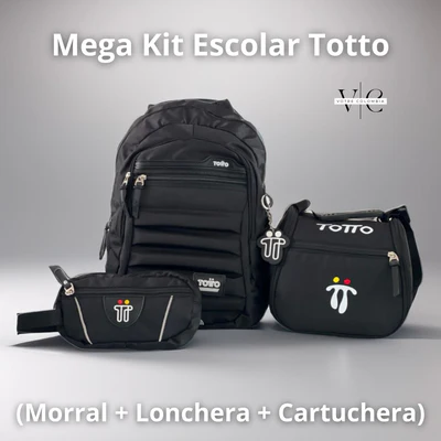 Mega Kit Escolar Totto - Compra 1 Morral Lleva Cartuchera y Lonchera Gratis OFERTA! Kit Completo para Estudiantes