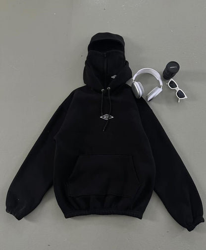 Hoodie con Balaclava Oversize – Streetwear