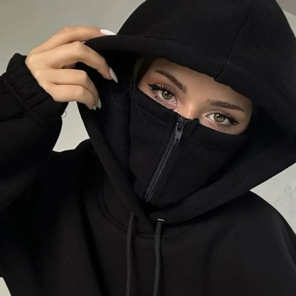 Hoodie con Balaclava Oversize – Streetwear