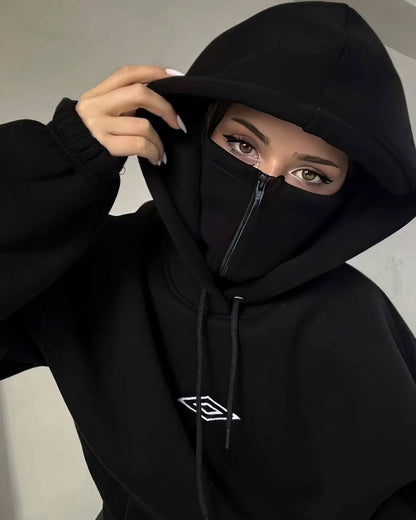 Hoodie con Balaclava Oversize – Streetwear
