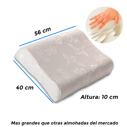 Almohada Visco-Smart Memoria Cervical Baja + Almohada Viscoelástica Entrepierna - Descanso Reparador