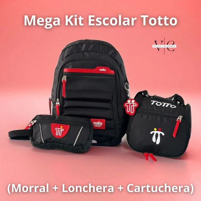 Mega Kit Escolar Totto - Compra 1 Morral Lleva Cartuchera y Lonchera Gratis OFERTA! Kit Completo para Estudiantes