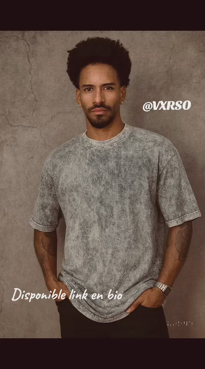 👕 Camiseta Oversize Acid Wash – Style Wall con Peso ⚡
